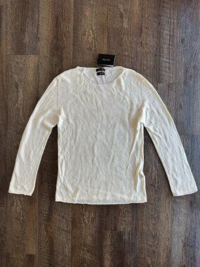 Massimo Dutti Linen Blend Knit Sweater in Cream - Size XS, NWT